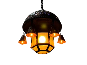 Vienna Secession Art Nouveau Chandelier Austria, 1900s